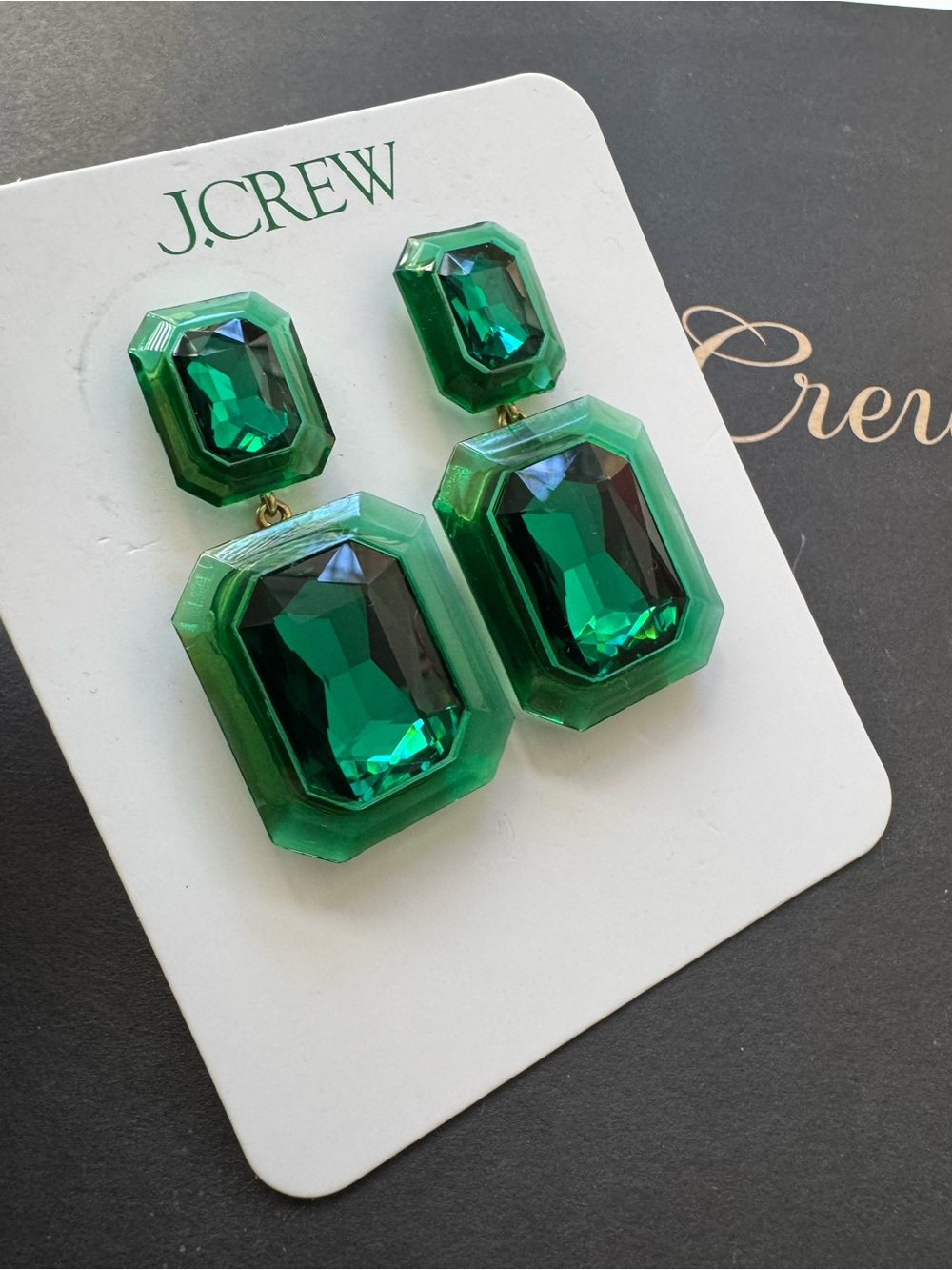 J. Crew Oversized faceted-crystal drop earrings - Picture 8 of 8